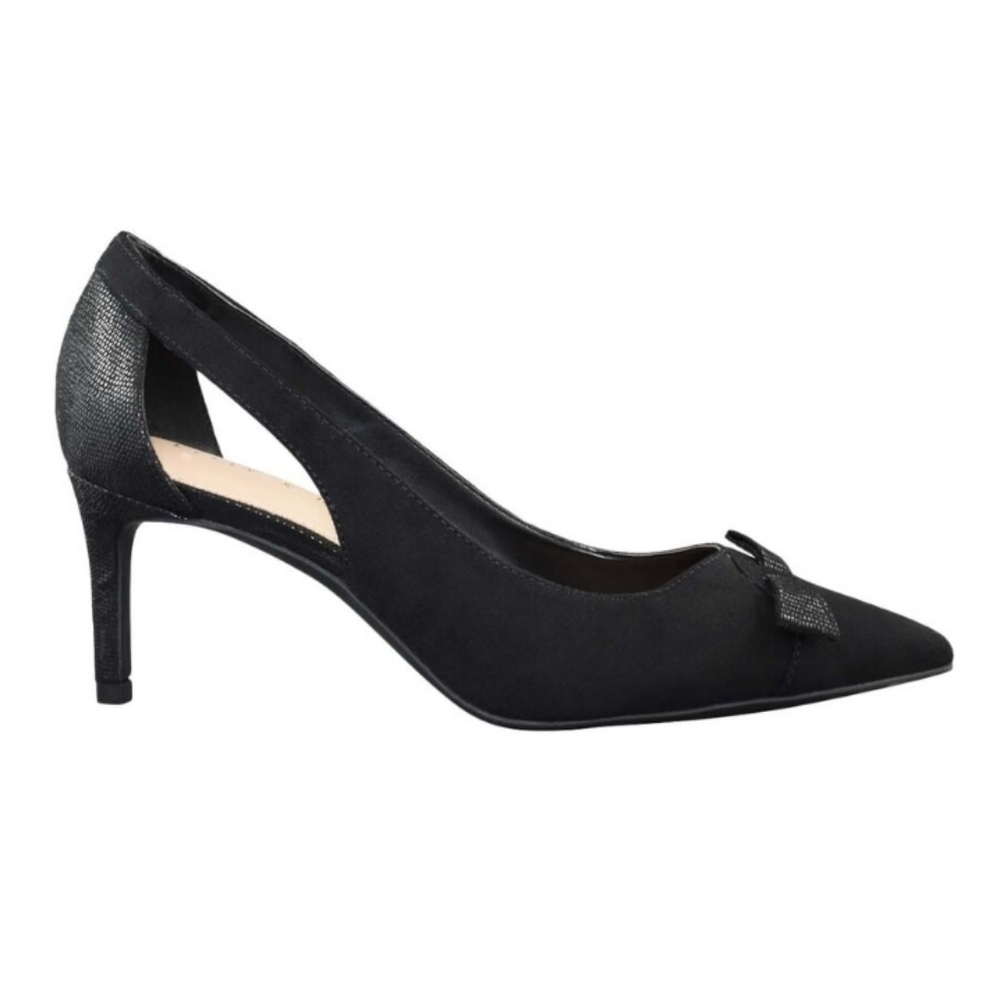 KELLY & KATIE ZONYA PUMP 8.5 Faux Leather Black EUC